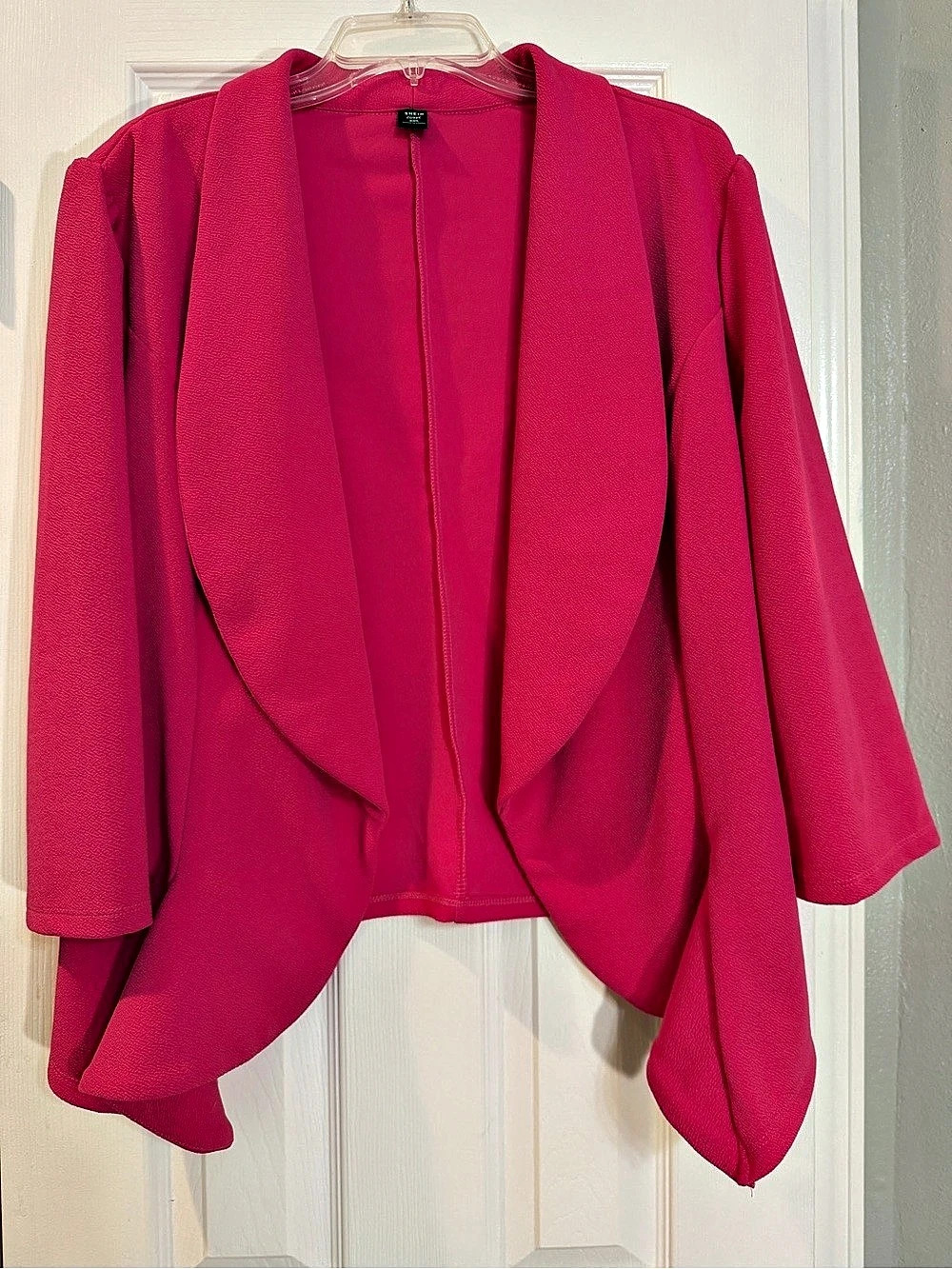 SHEIN Pink 3/4 Sleeve Blazer Size 3XL- New, No Tags